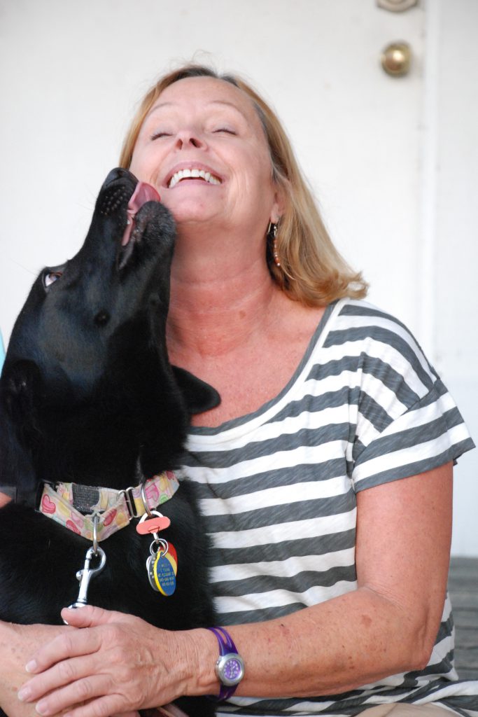 Just for fun - Cindy and Teacher Dog Waco share a moment